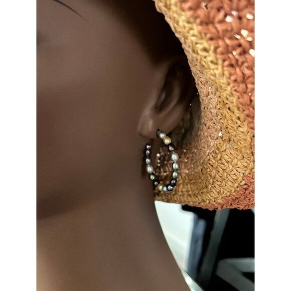 925 Multicolor Hoops Earrings - Picture 7 of 8